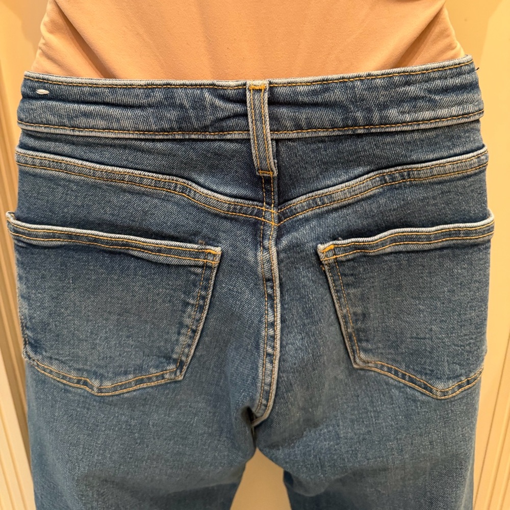 Zara High-Rise Straight Ankle Jeans - Medium Wash - Size 4 - Picture 4 of 8